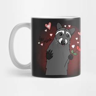 Raccoon Be Mine Valentine Mug